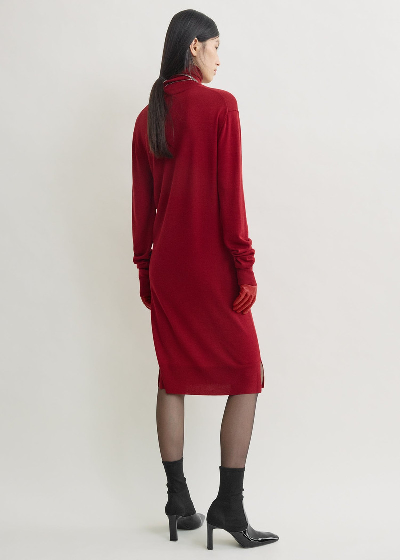 Turtleneck dress red 4