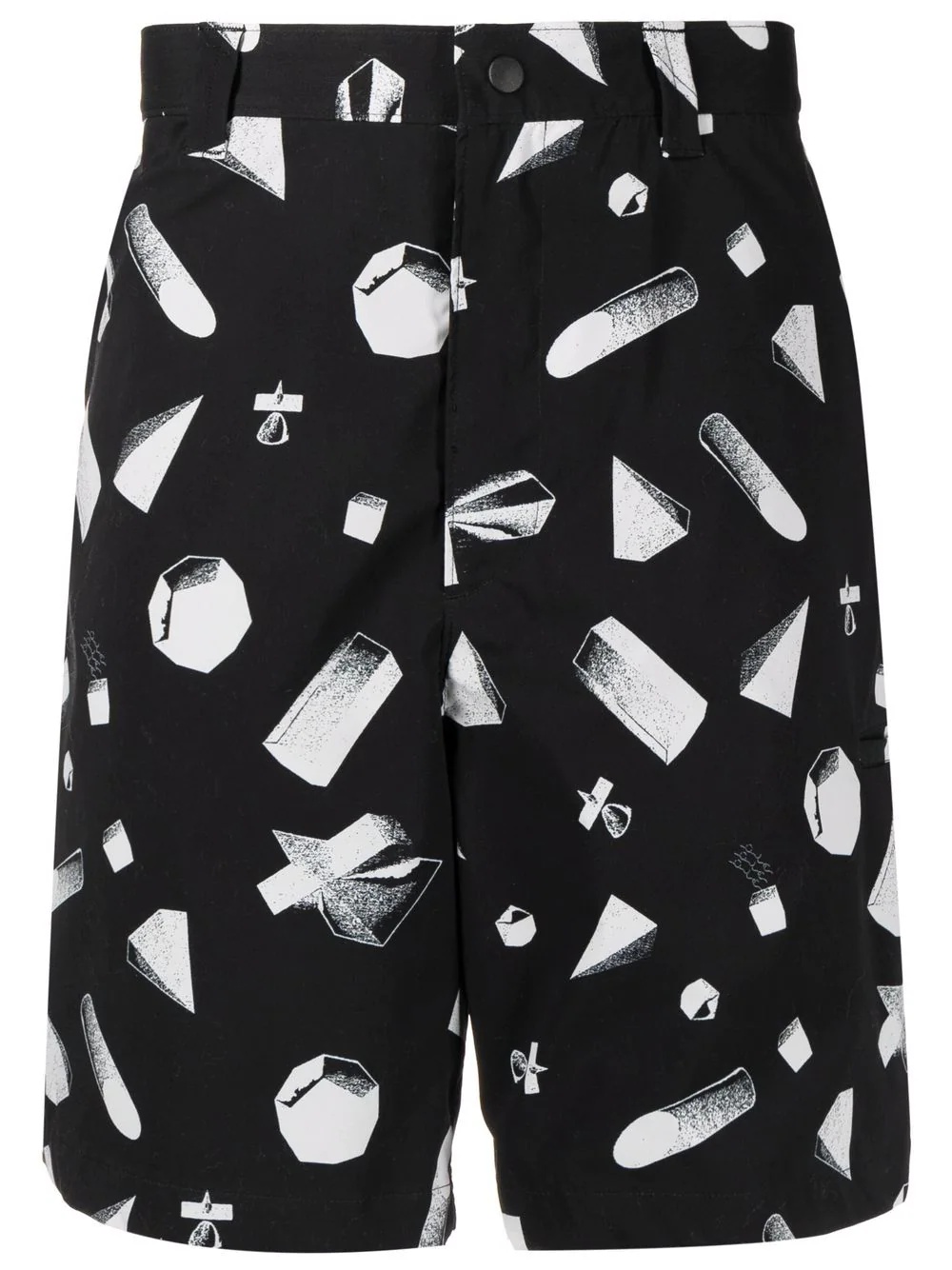 abstract geometric print shorts - 1