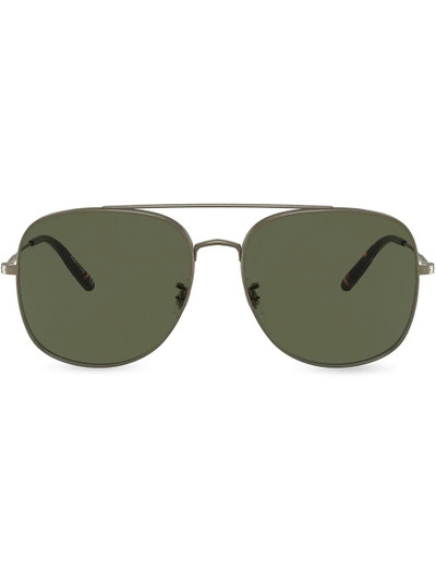 Oliver Peoples Taron Aviator-Style Gold-Tone Sunglasses outlook