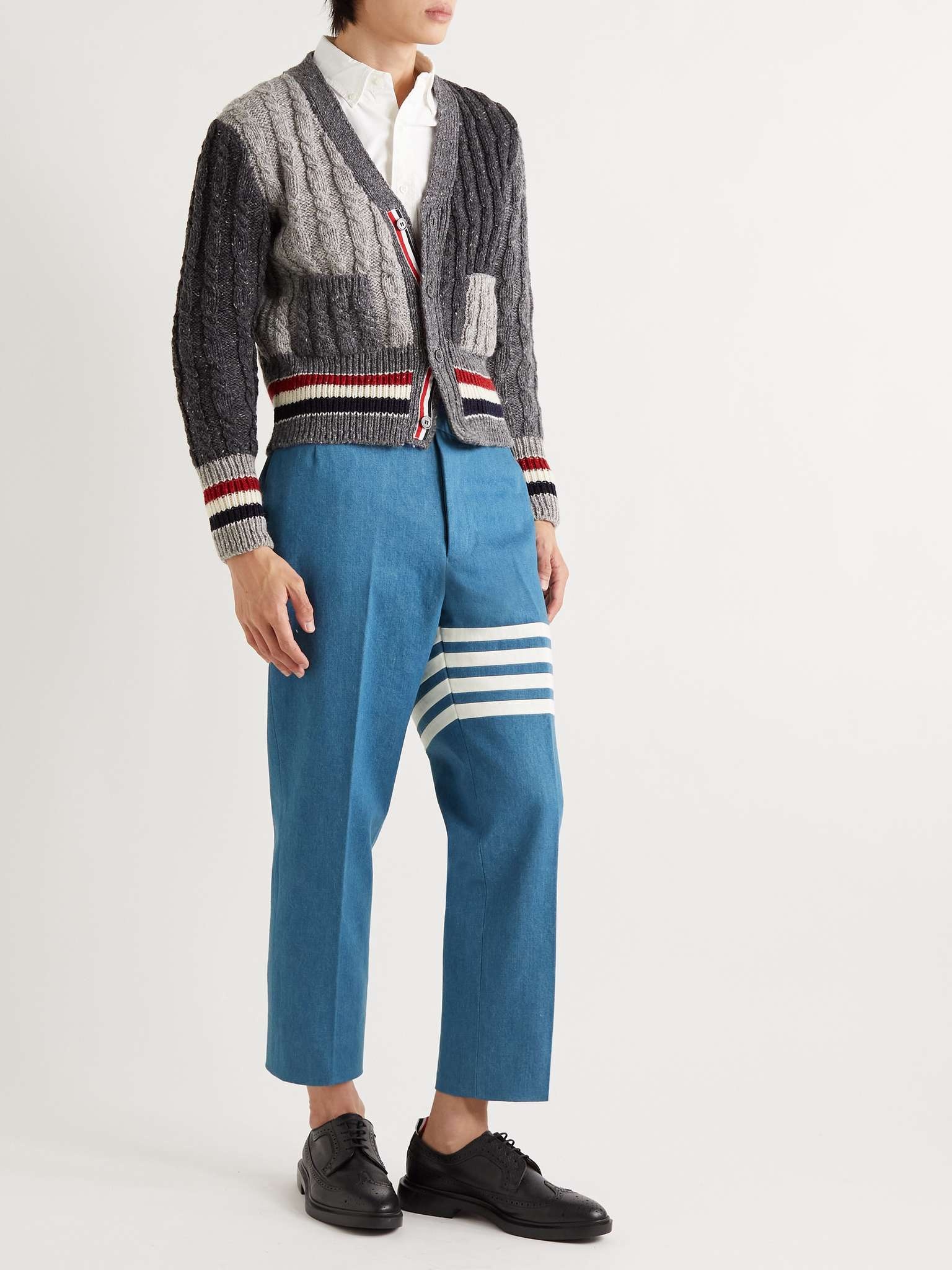 Stripe-Trimmed Denim Trousers - 2