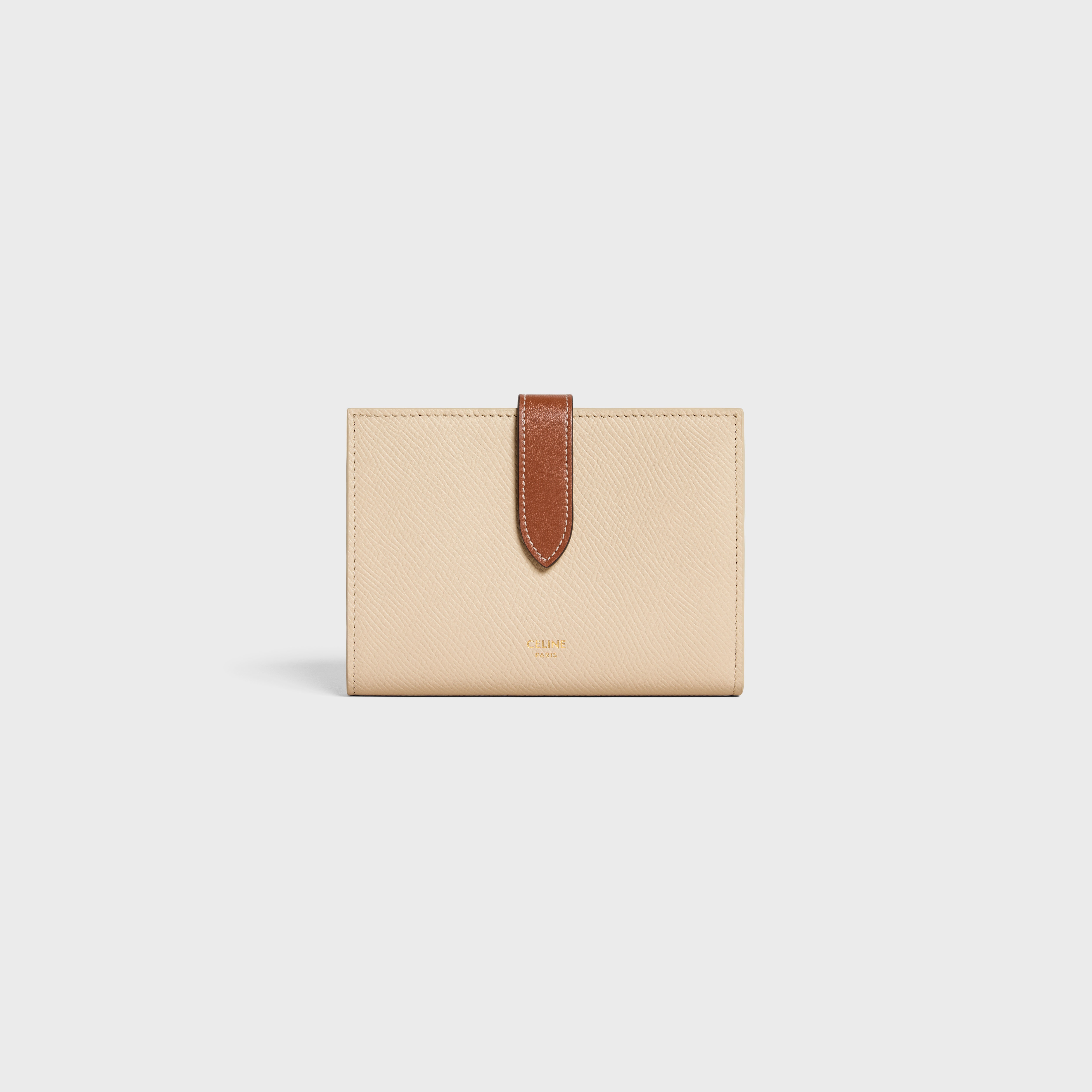 Medium strap wallet in Bicolour Grained Calfskin - 1