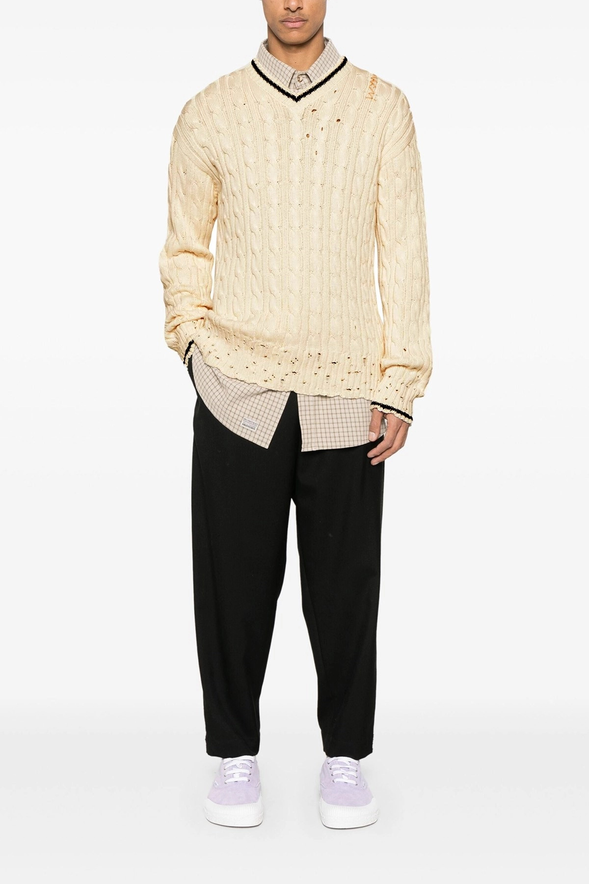 'V' neckline sweater - 2