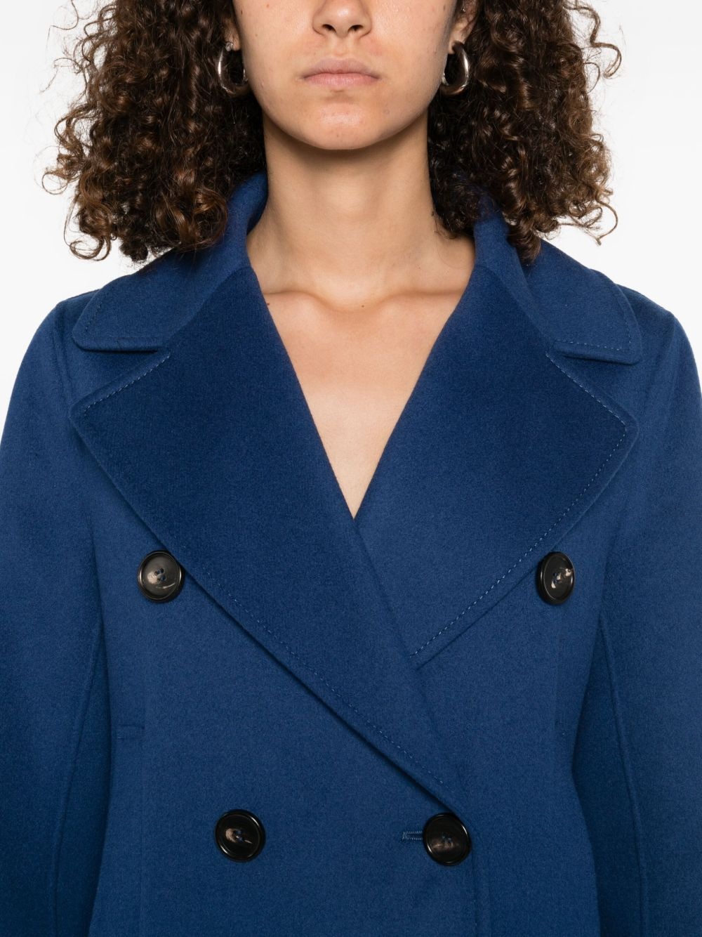 double-breasted wool coat - 5