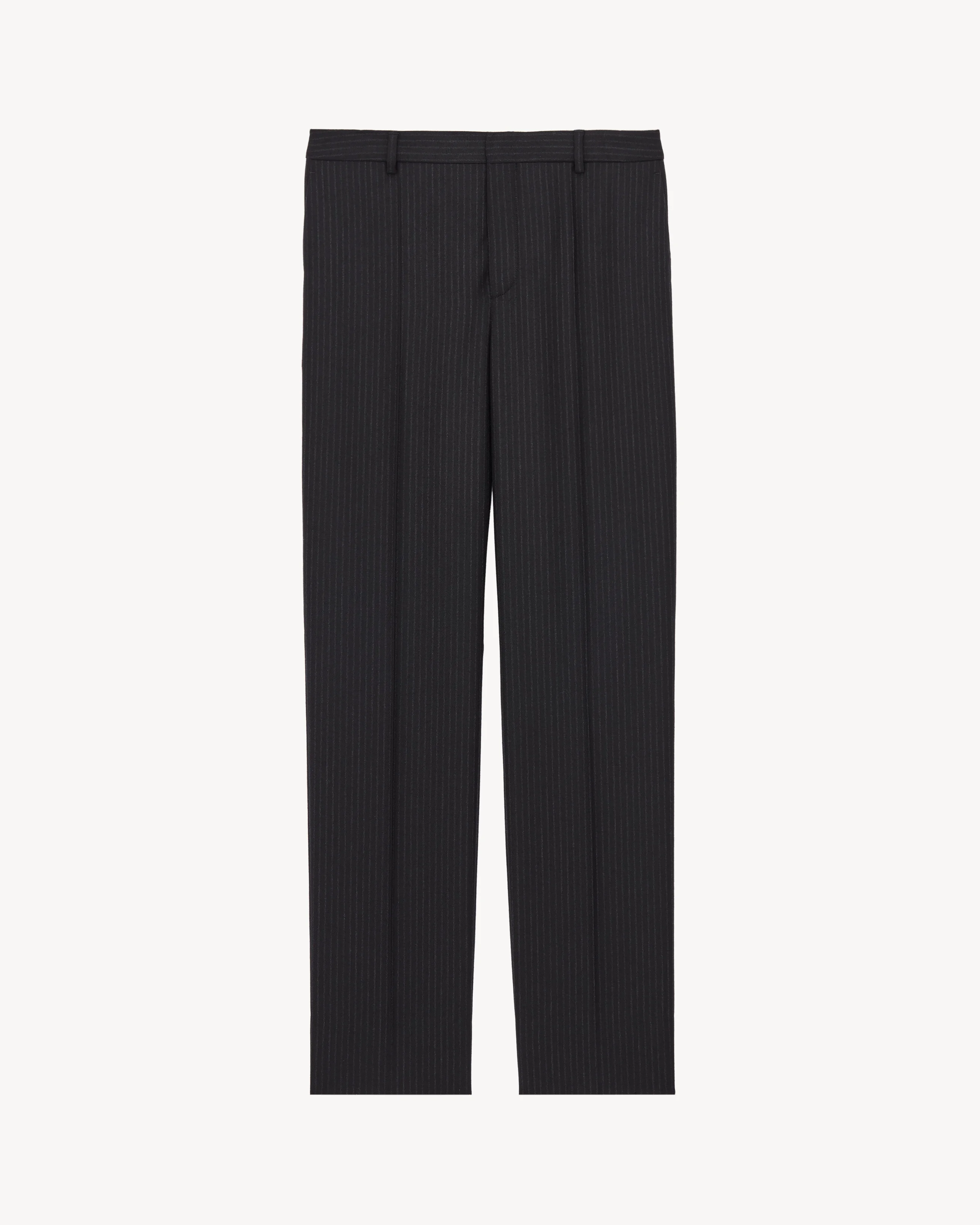 SLIM-FIT PANTS IN CHALK-STRIPE WOOL - 1