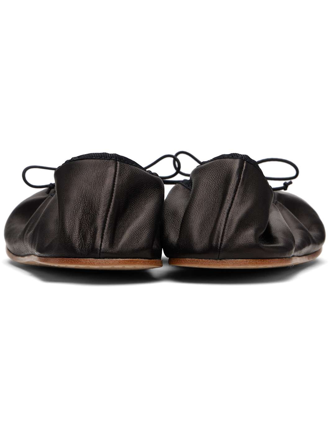 Black Round Ballerina Flats - 2