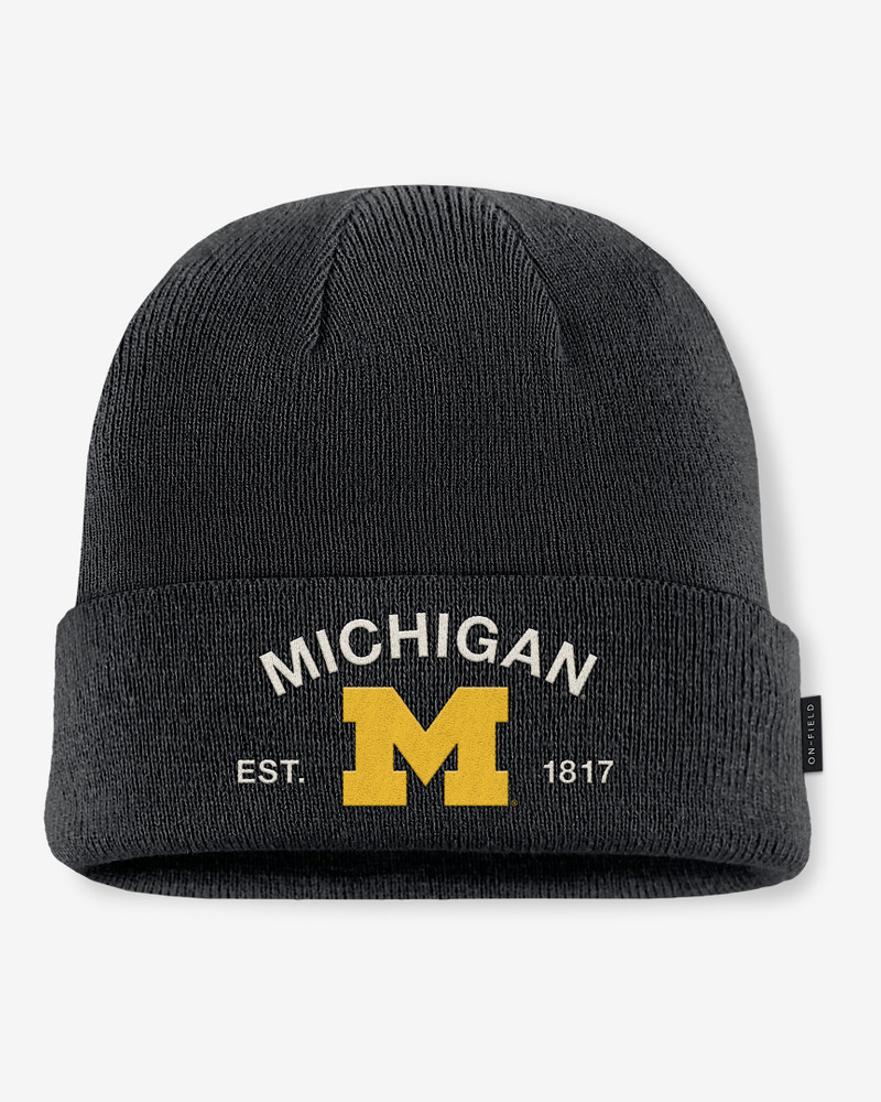 Michigan 2025 Military Appreciation Men's Jordan Brand College Cuffed Beanie 1