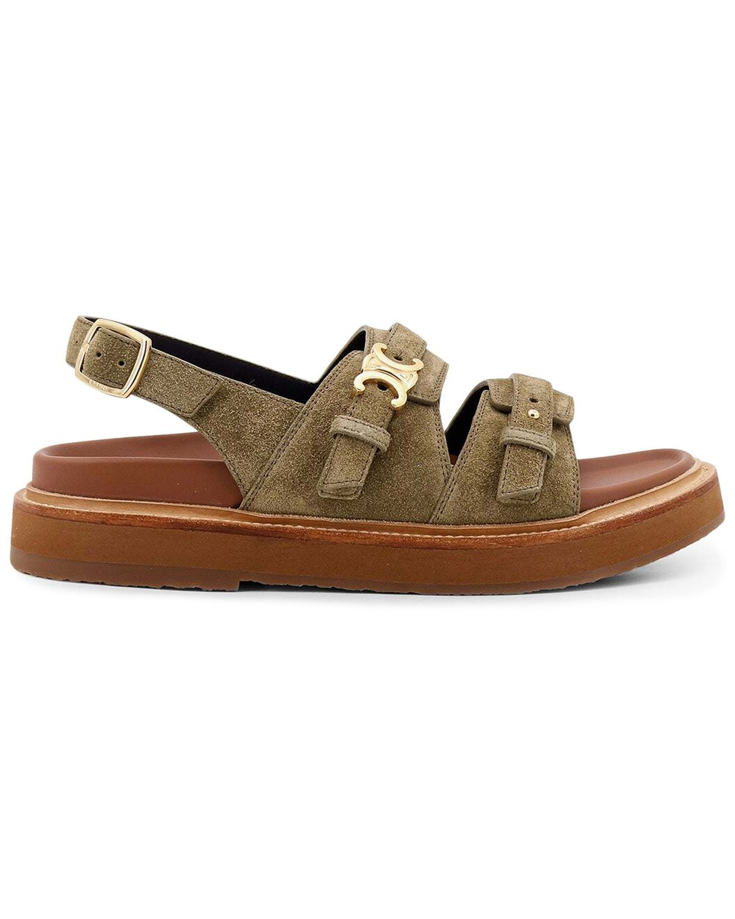 CELINE Triomphe Suede Sandal - 2