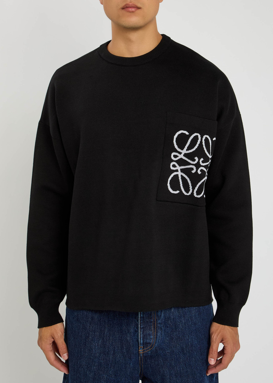 Loewe Logo-intarsia Cotton-blend Knit Sweatshirt - 2