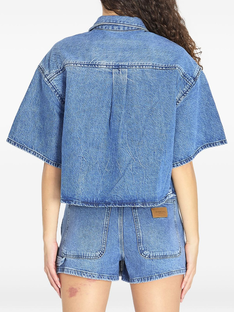 patch-pocket denim shirt 5