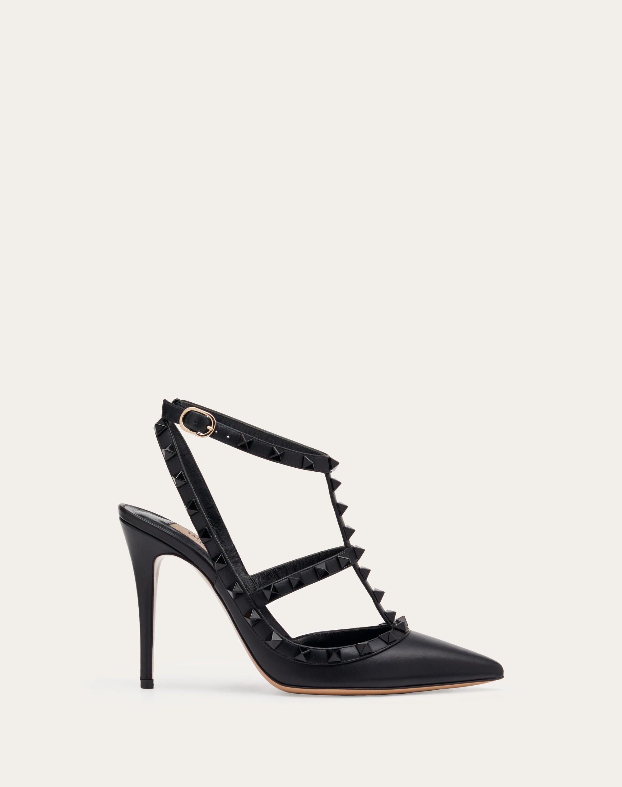 ROCKSTUD ANKLE STRAP PUMP WITH TONAL STUDS 100  MM - 1