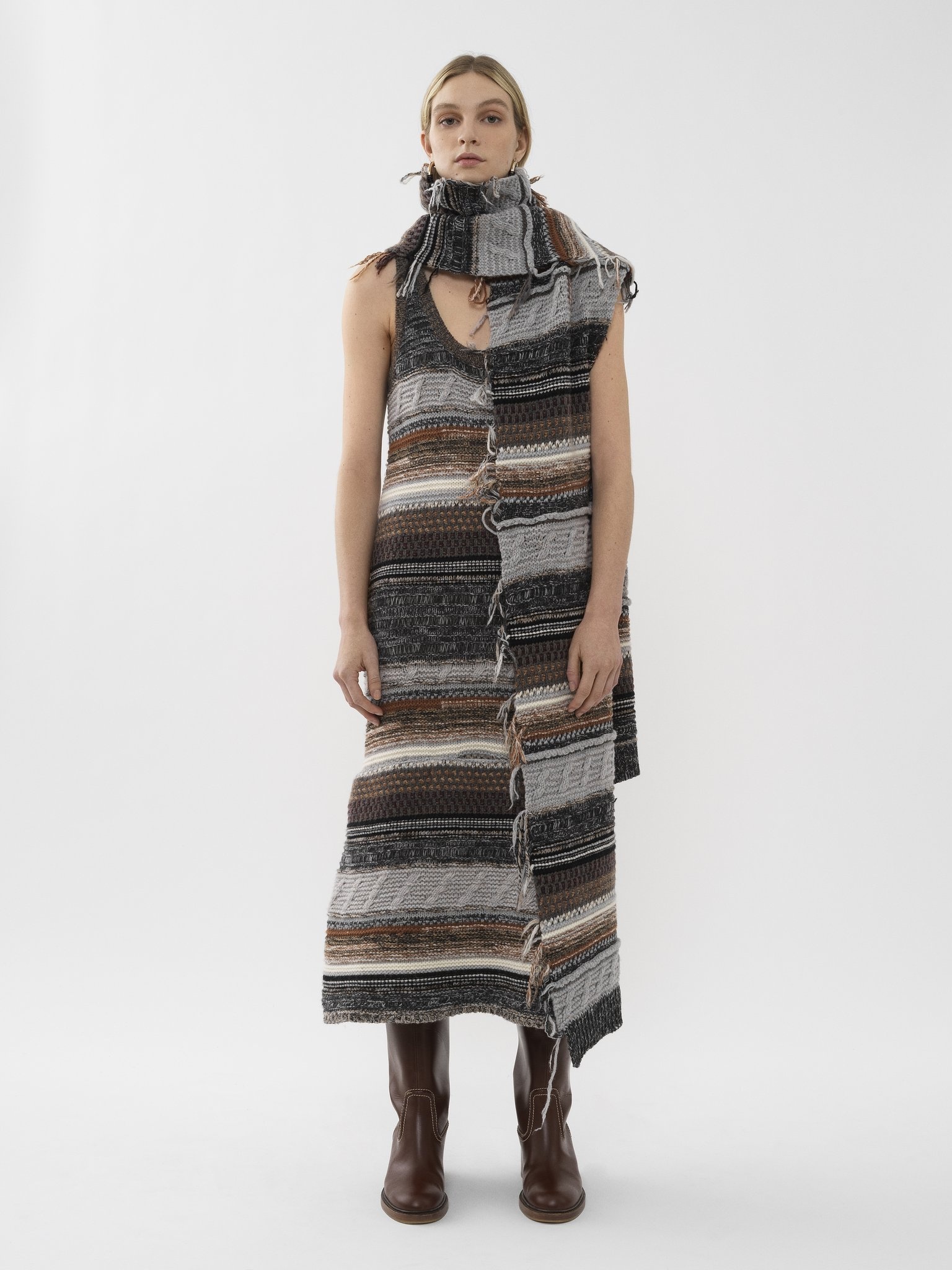 LONG WIDE SCARF - 1