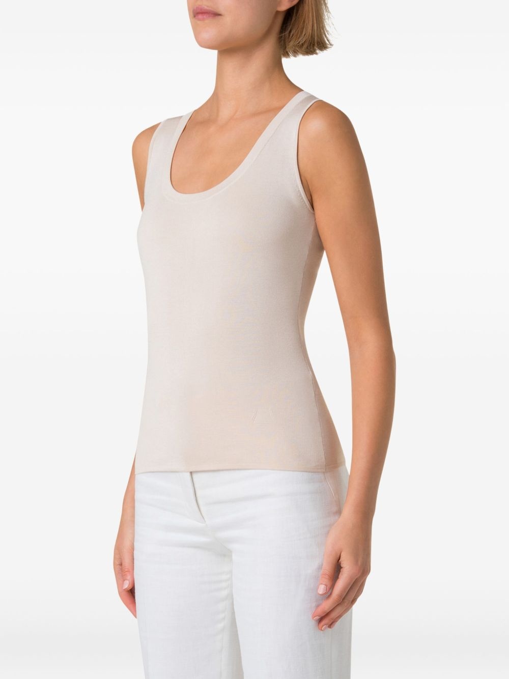 scoop-neck tank top - 3