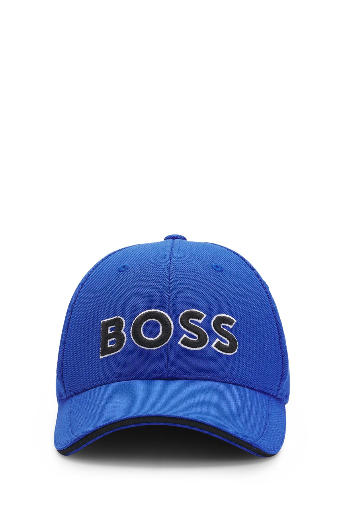 KNITTED-PIQUÉ SIX-PANEL CAP WITH EMBROIDERED LOGO - 2