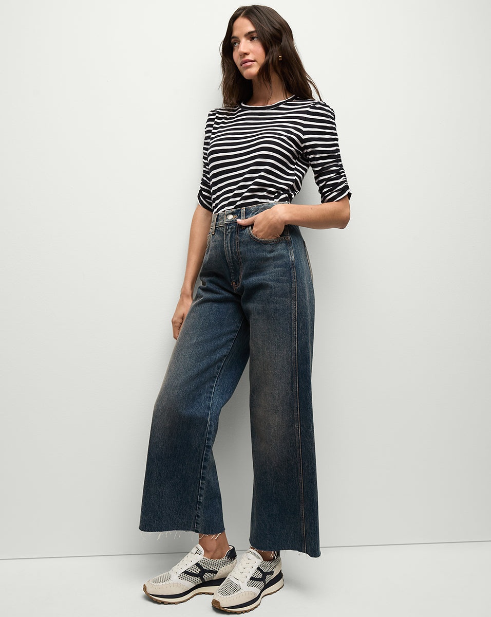 WALDORF RUCHED-SLEEVE TEE - 4