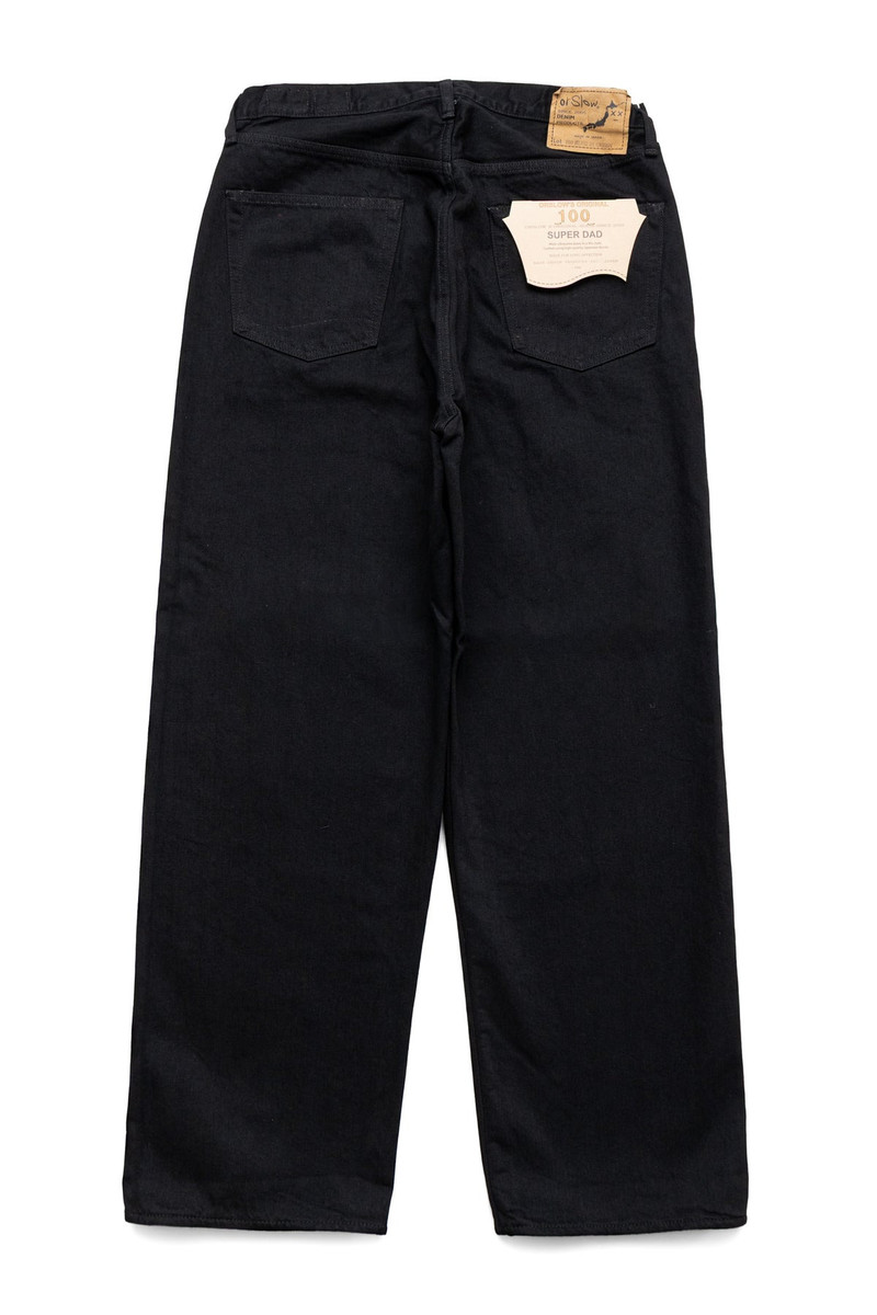 orSlow Super Dad Jeans Black Selvedge Denim - One Wash (Blue in Green Exclusive) outlook
