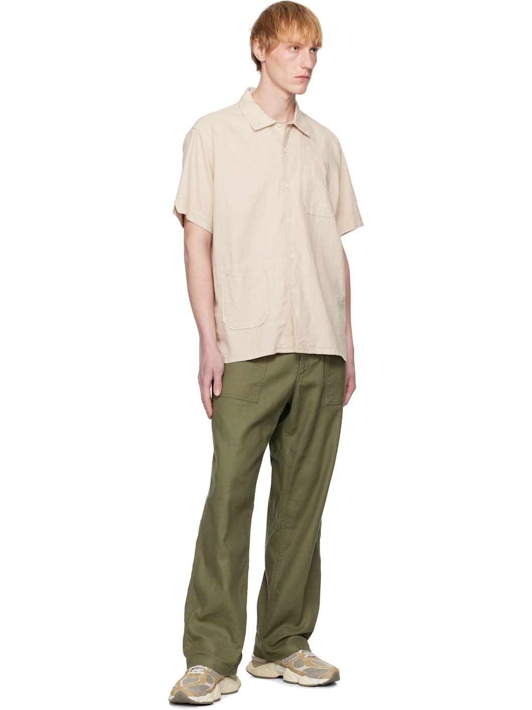 Green & Beige 9060 Sneakers - 5