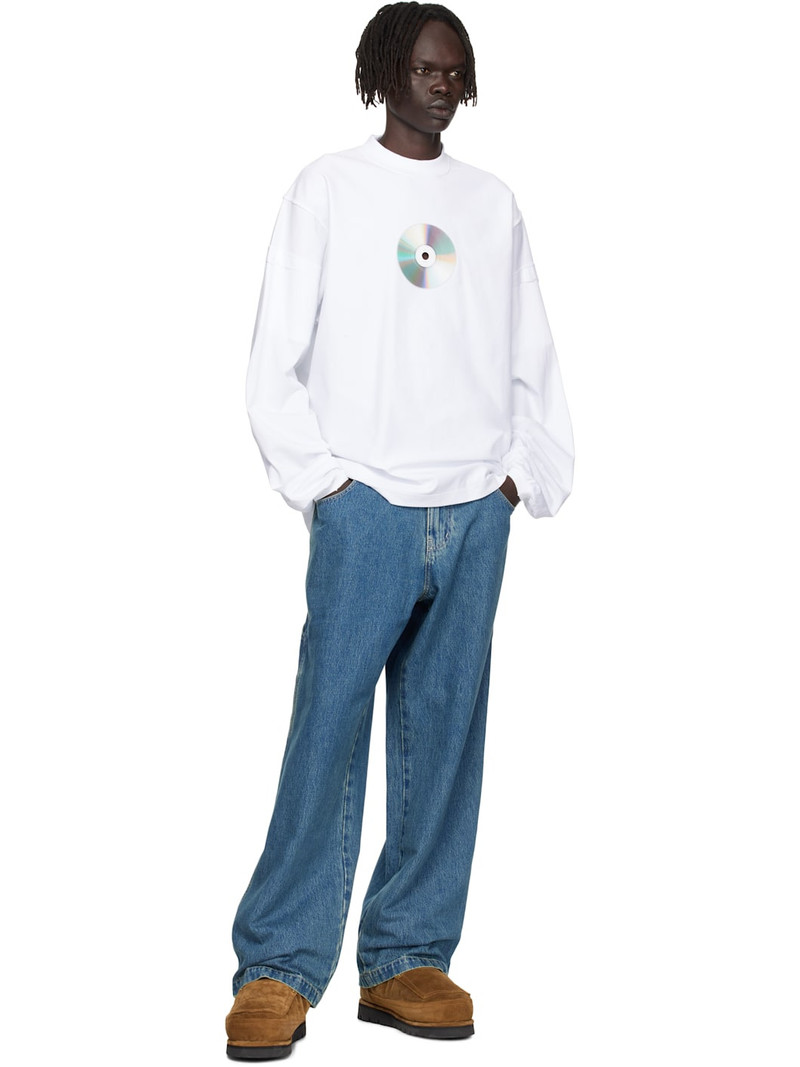 VETEMENTS White CD Reworked Long Sleeve T-shirt outlook