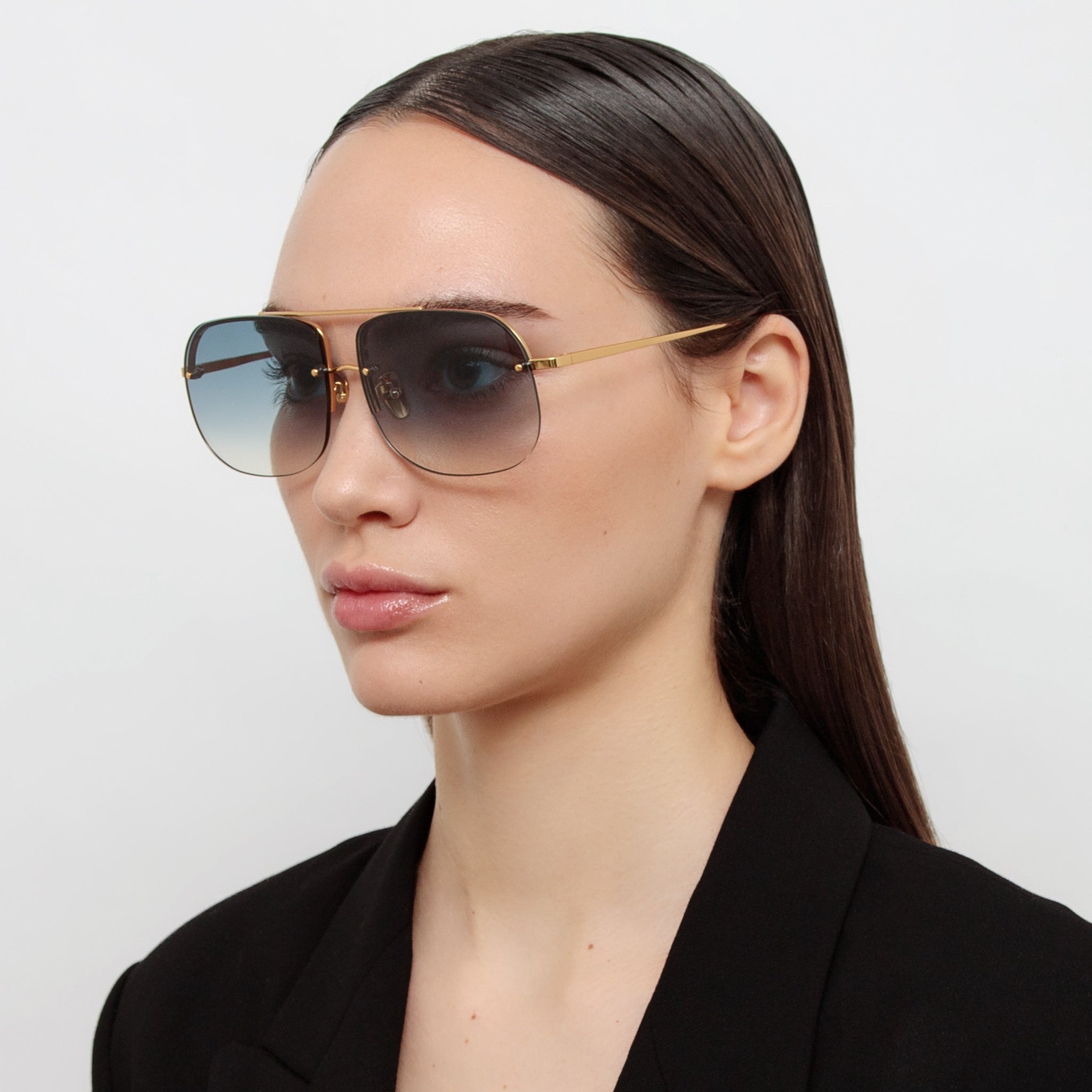 Seren Aviator Sunglasses in Aqua - 3