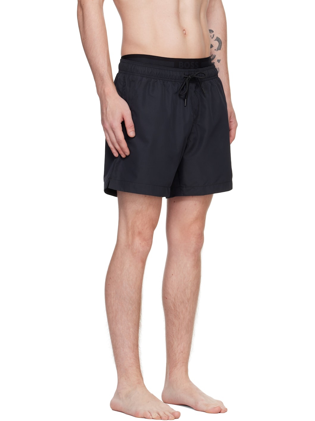 Black Layered Swim Shorts - 2