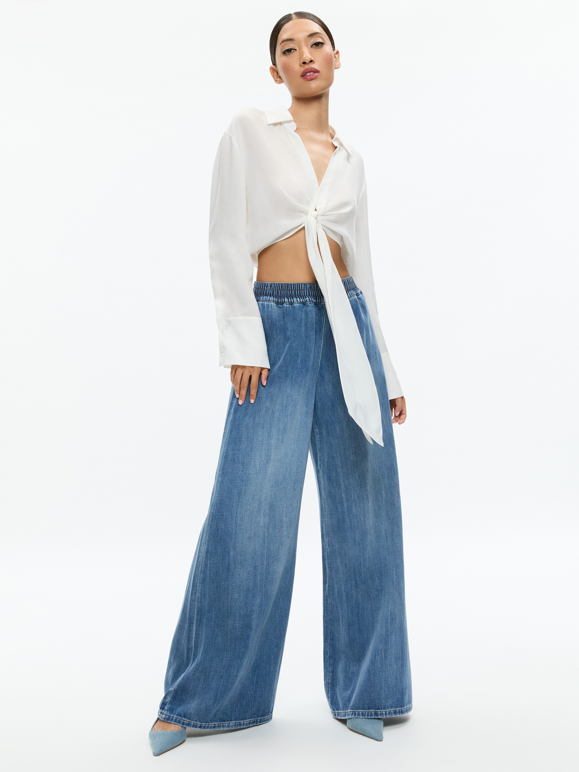 KENLEY DENIM PALAZZO PANT - 3