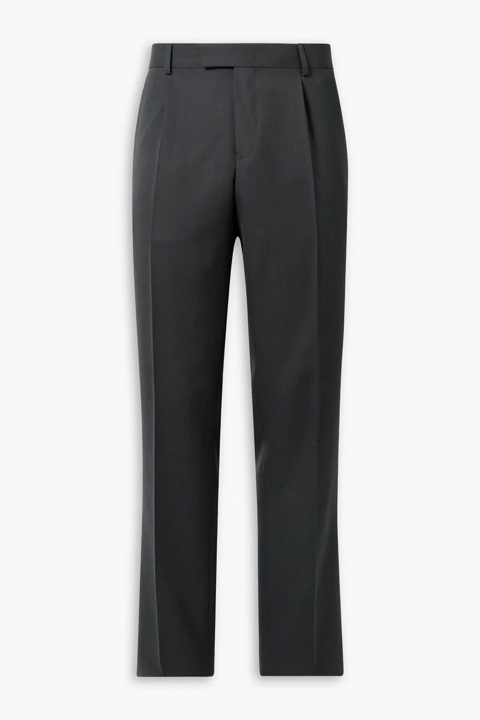 Straight-leg pleated twill suit pants - 1