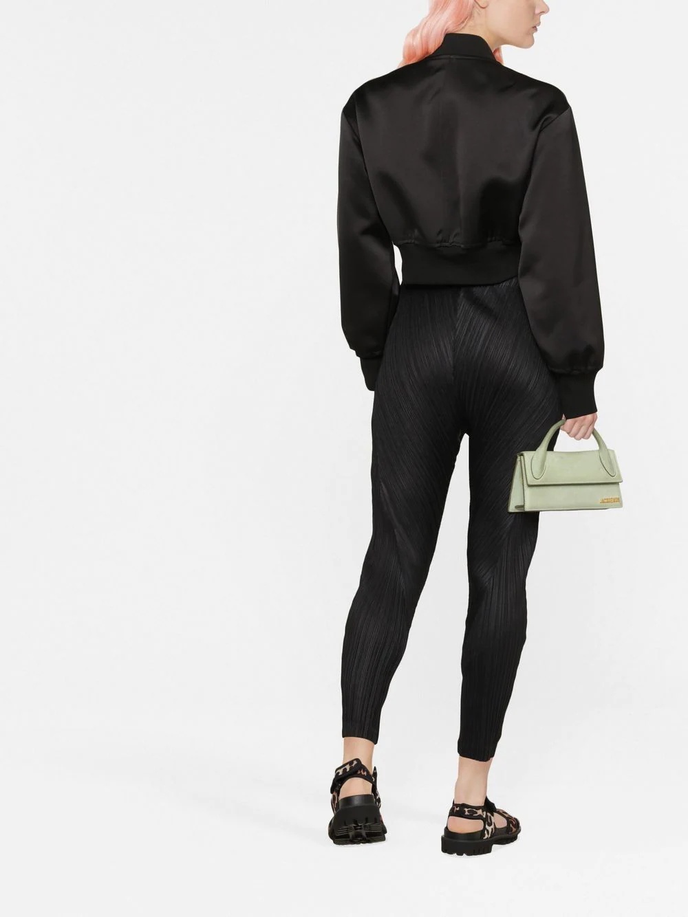 plissé skinny-cut leggings - 6