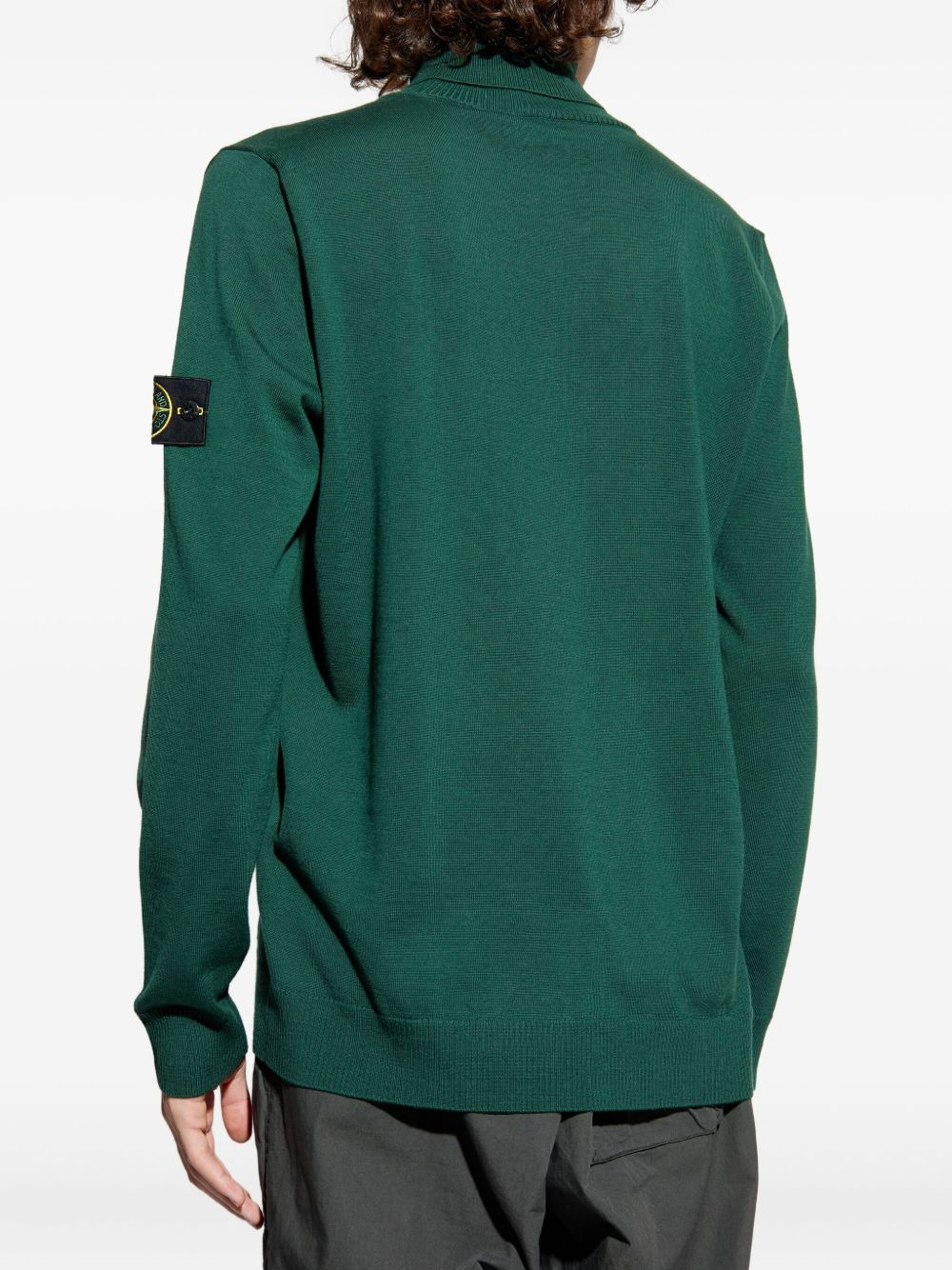 roll-neck patch-pocket sweater - 4