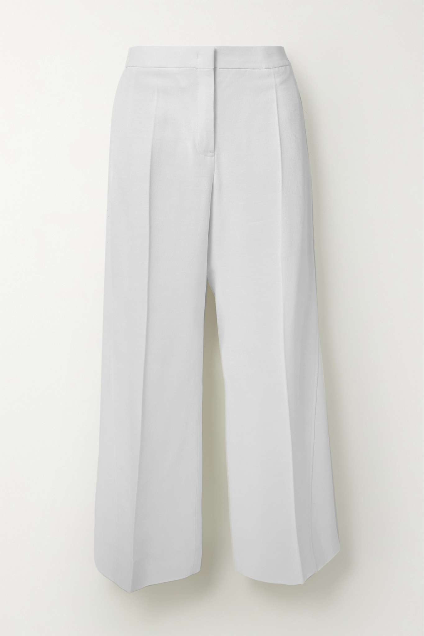 Pleated woven straight-leg pants - 1