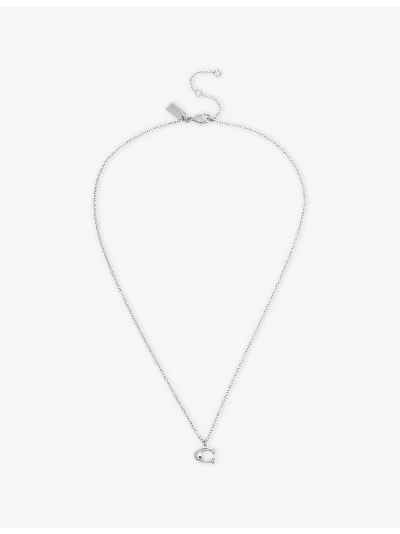 C Charm Brass Pendant Necklace 1