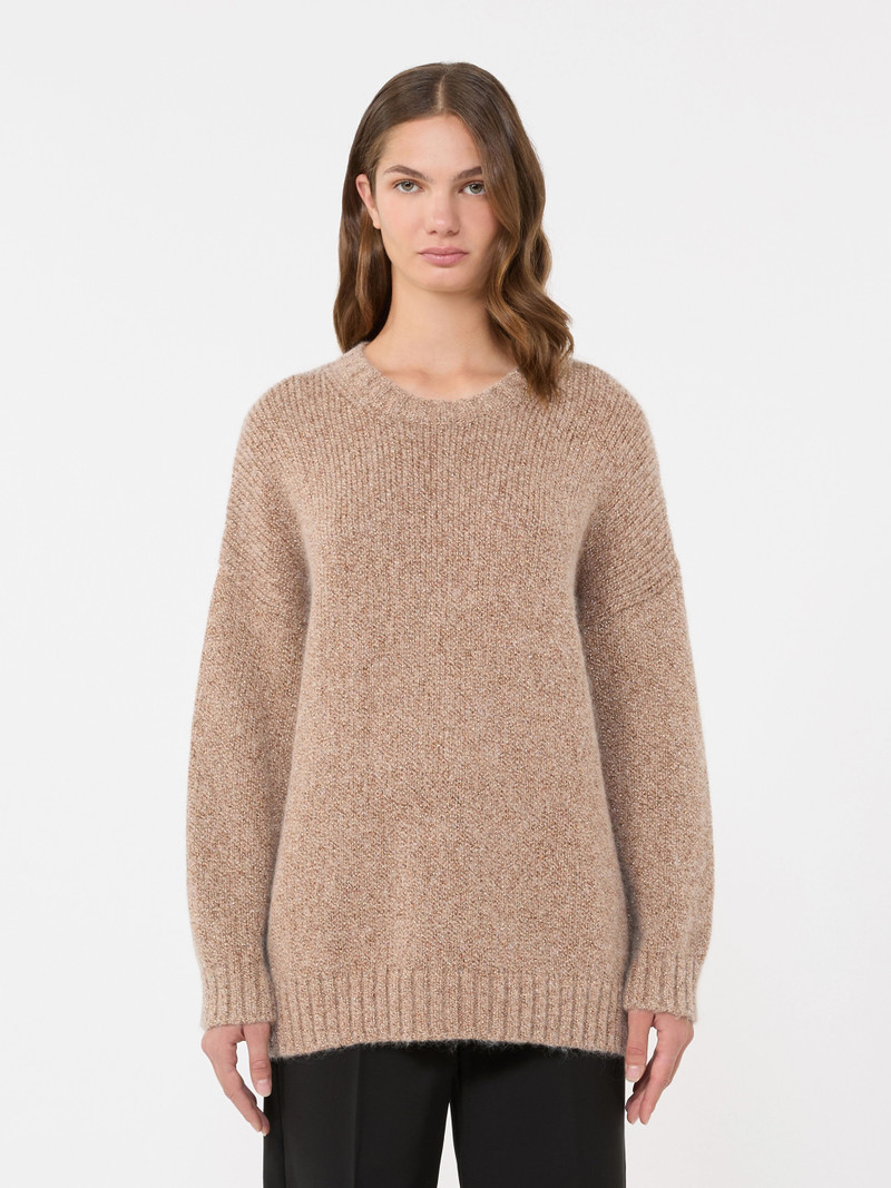 FURETTO Oversized mohair and lurex sweater - COPPER 3