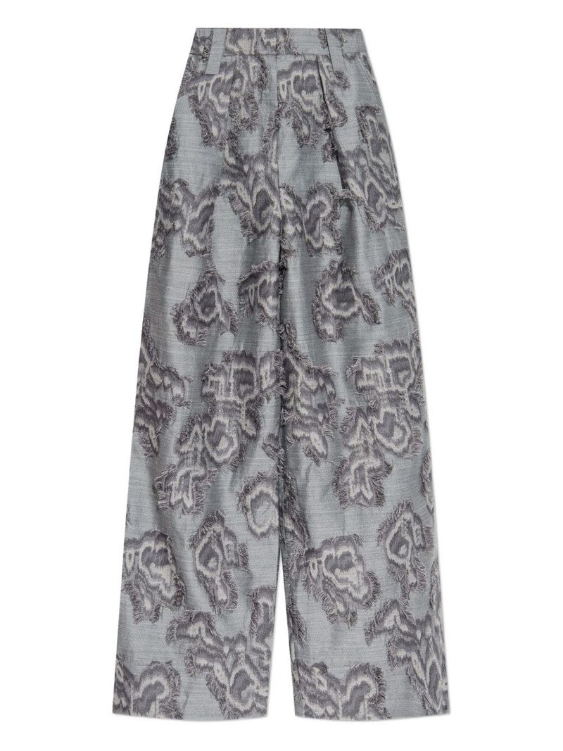 frayed floral palazzo pants 1