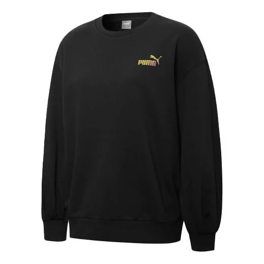 (WMNS) PUMA Skb Logo Printing Round-neck SweatshirtBlack 537019-01 - 1