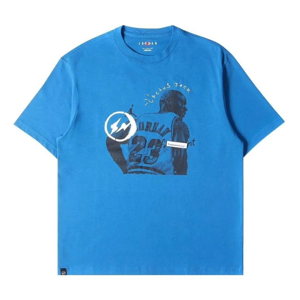 Air Jordan Fragment Tee x Travis Scott 'Blue' DJ0619-413 - 1