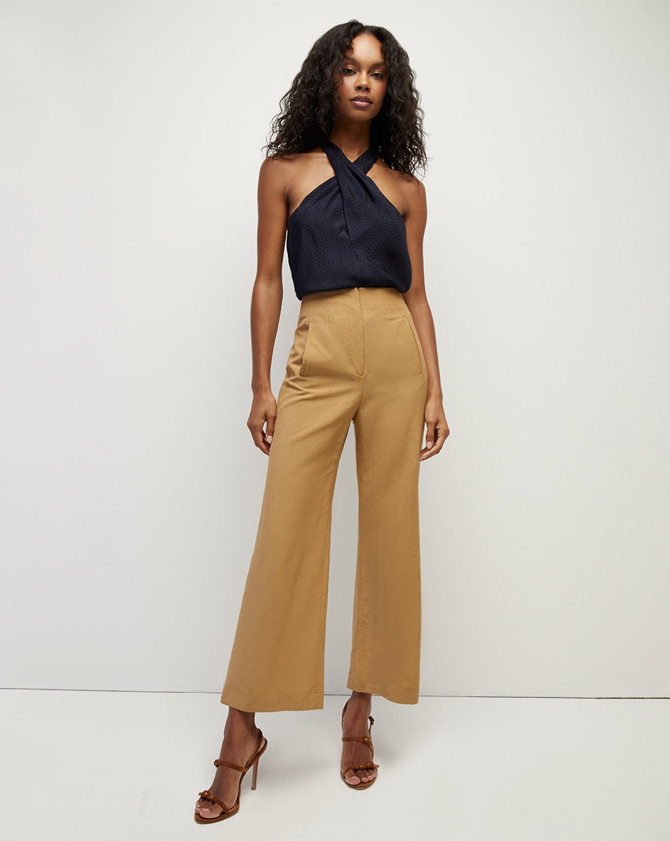 DOVA LINEN-BLEND PANT - 2