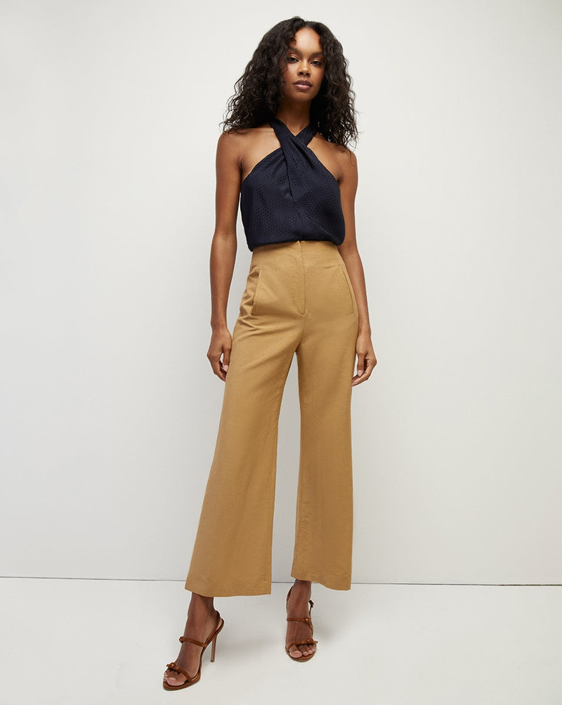 VERONICA BEARD DOVA LINEN-BLEND PANT outlook