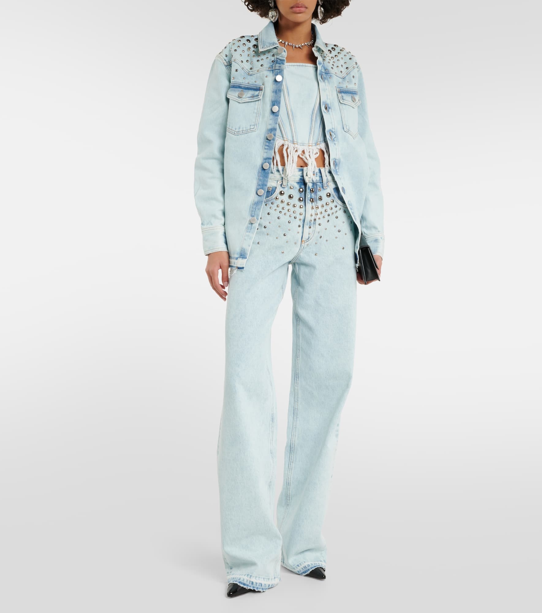 Embellished straight jeans - 2