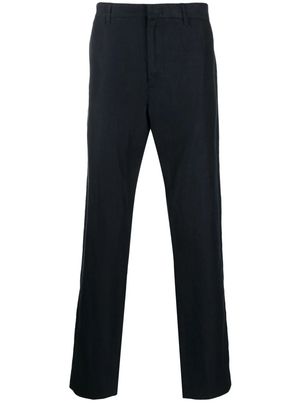 straight-leg hemp trousers - 1