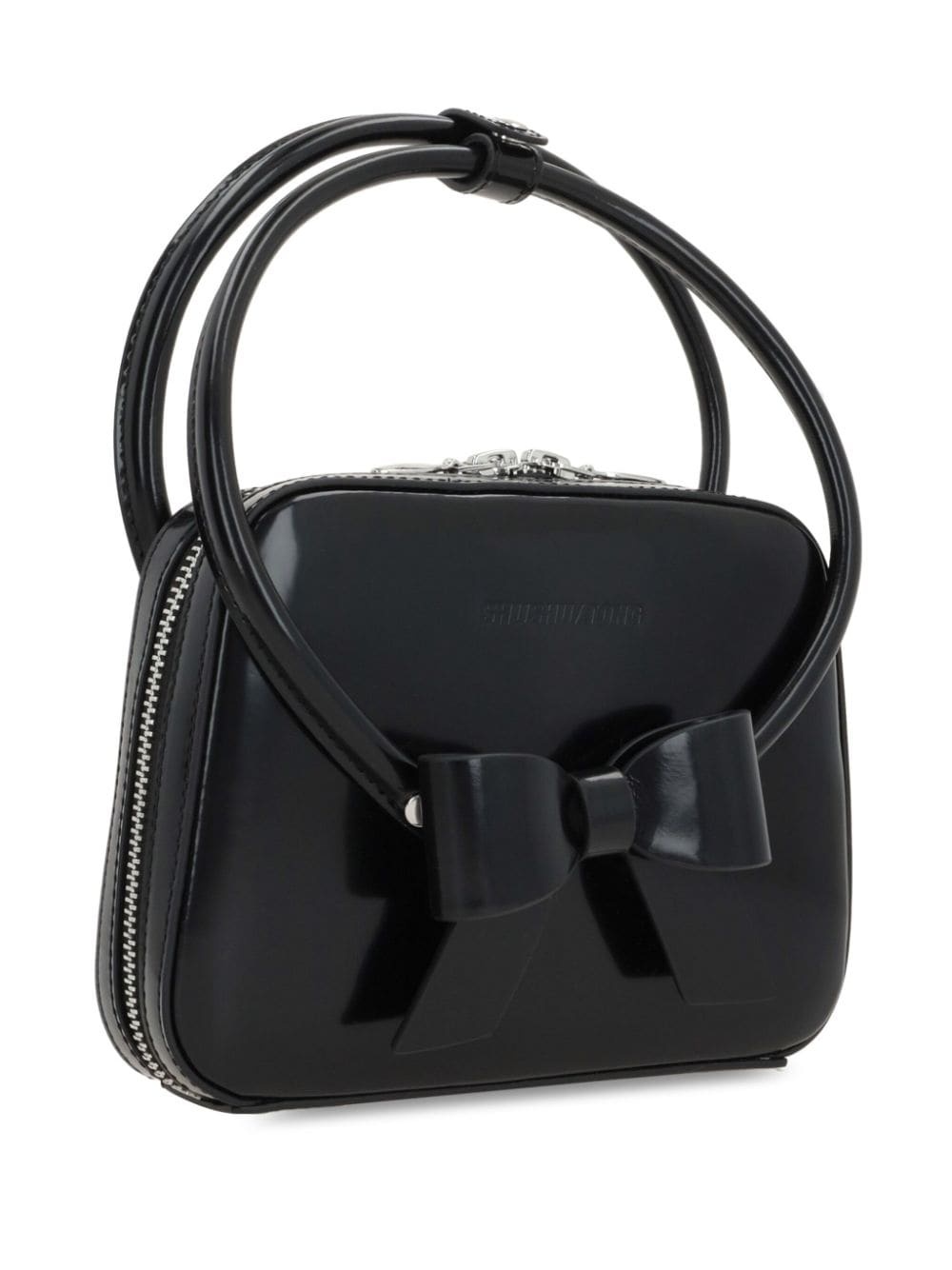 Stereo bow-appliquÃ© leather bag - 3