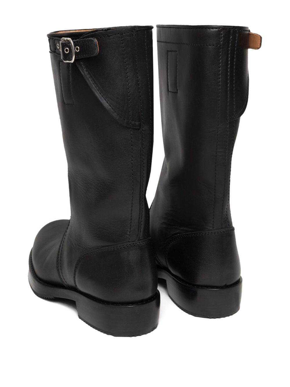 buckle leather boots - 3