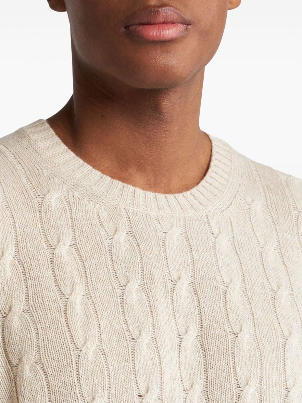 cable-knit cashmere sweater - 4