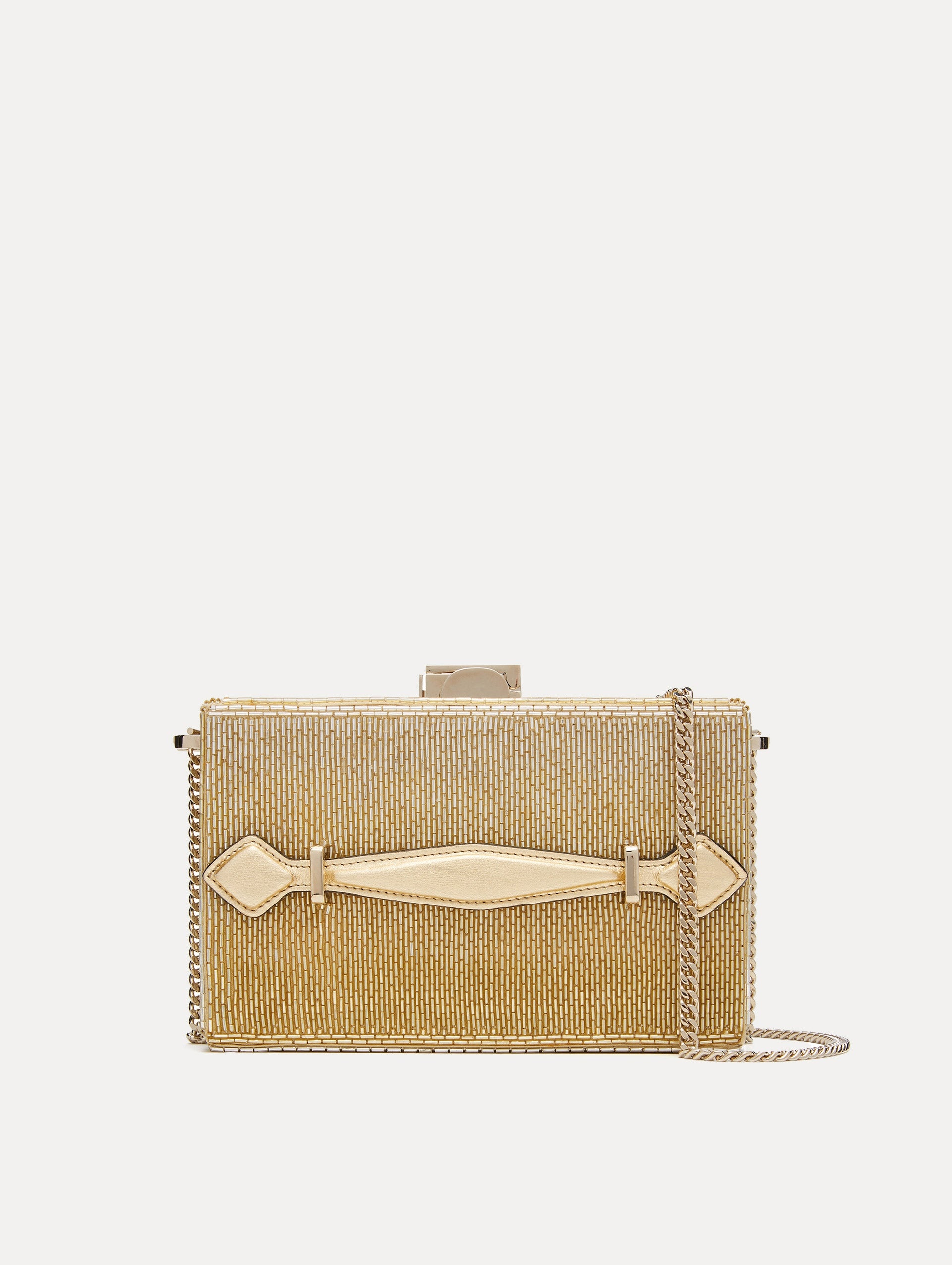 BUGLE BEAD EMBROIDERED ALIBI MINAUDIERE - 1