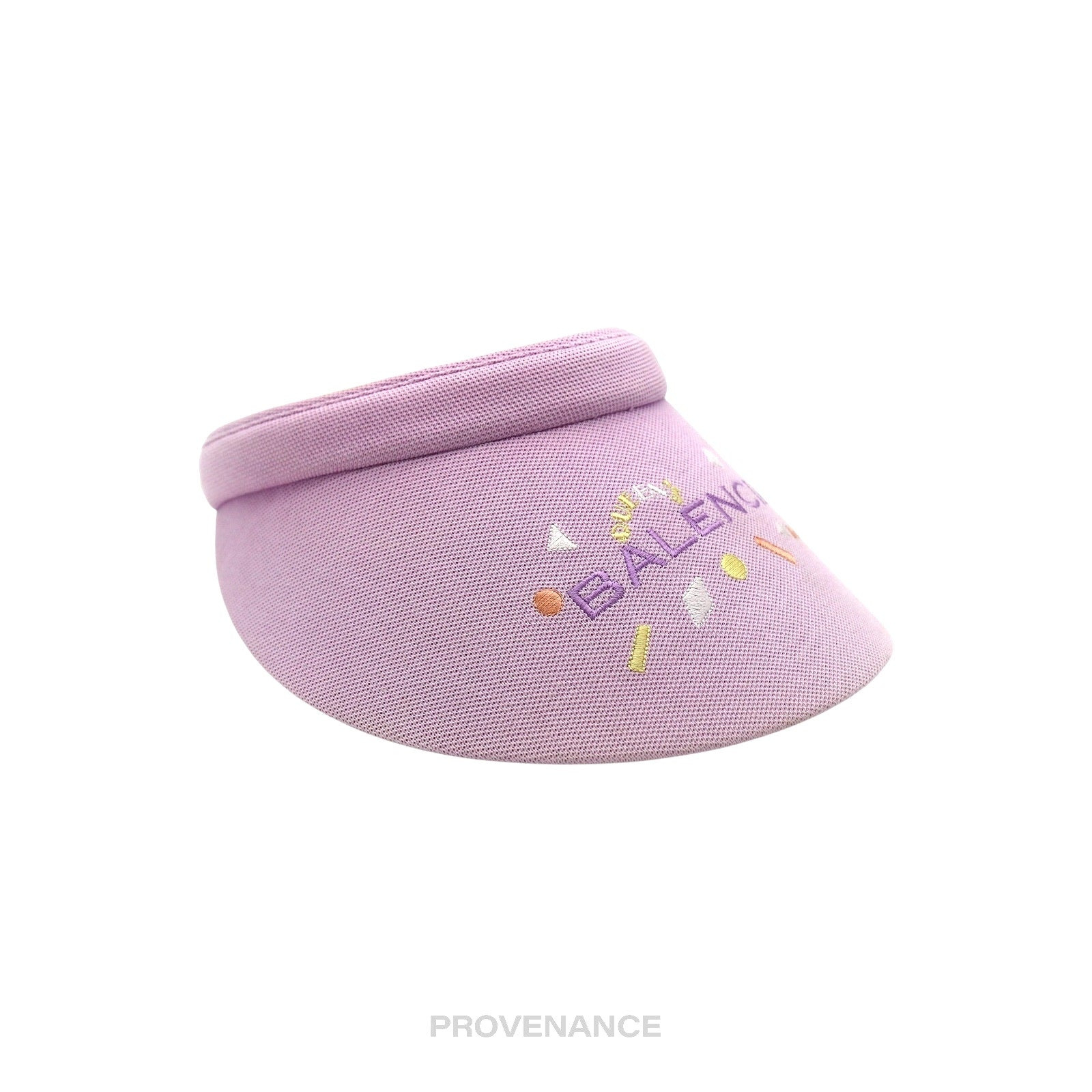 Balenciaga Logo Embroidered Visor - Lavender Geometric - 3
