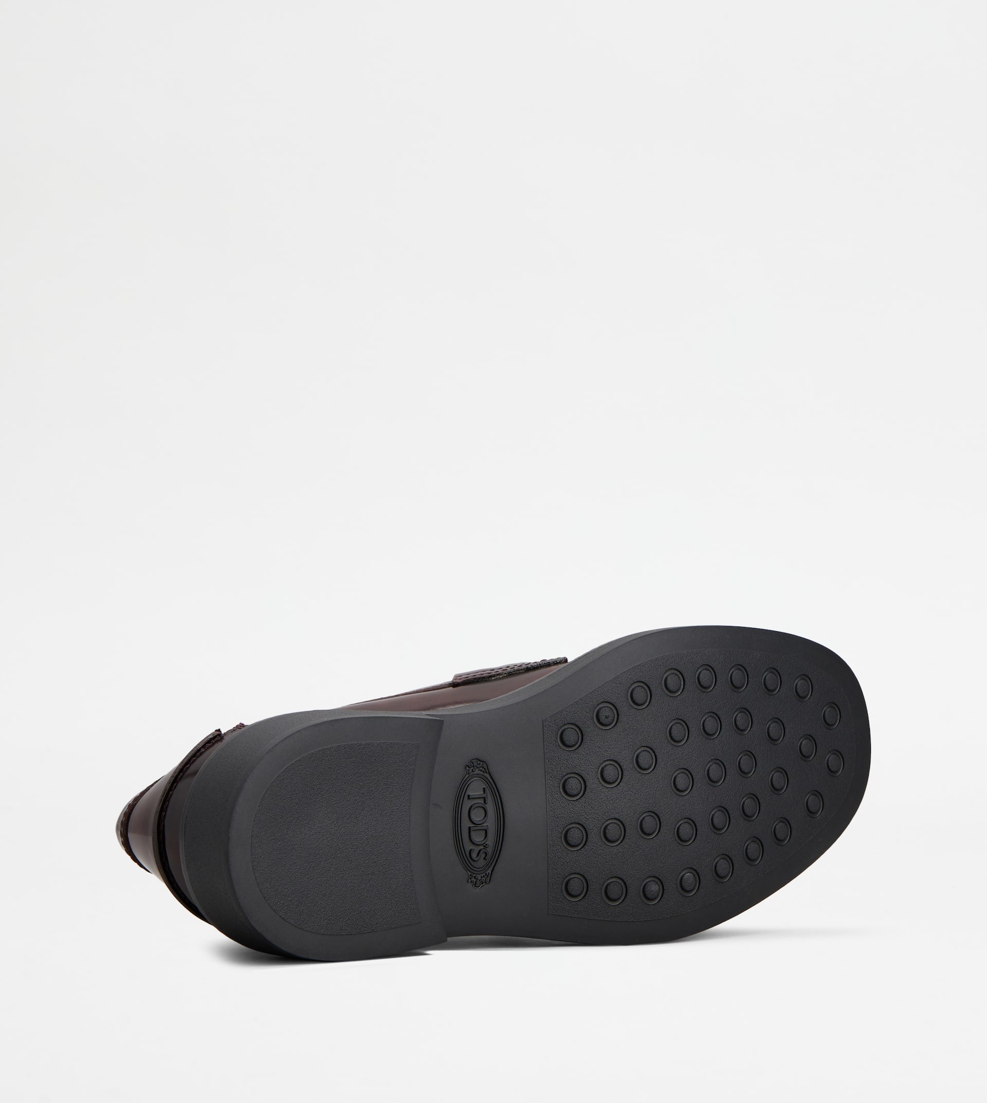LOAFERS IN LEATHER - BURGUNDY - 5