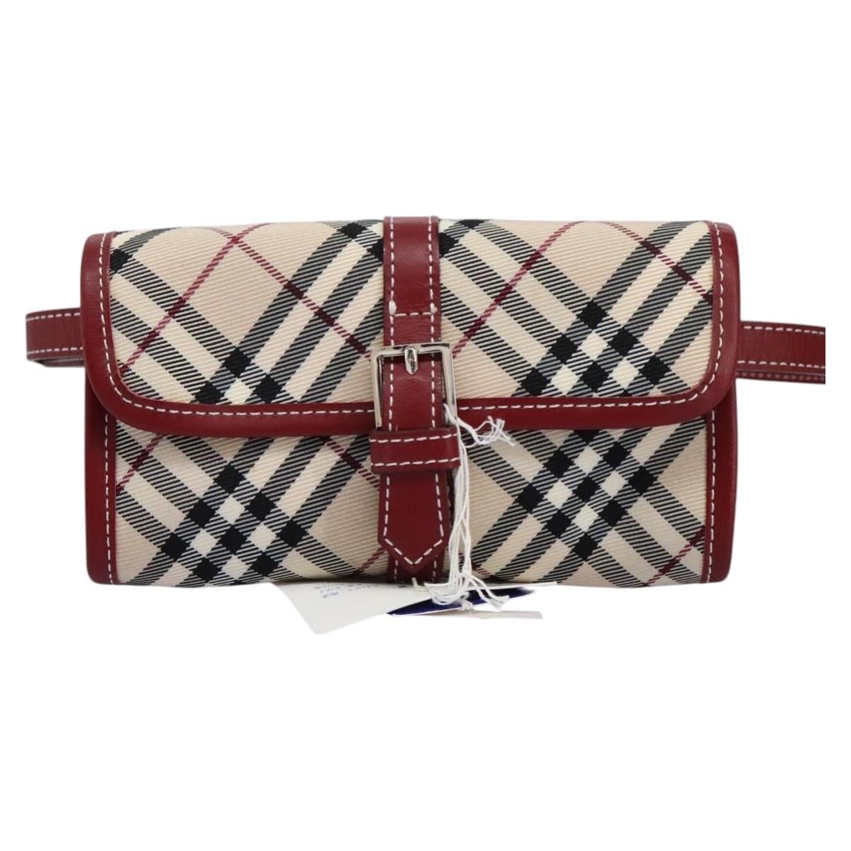 Burberry Nova Check Blue Label Waist Bag Canvas Beige - 13