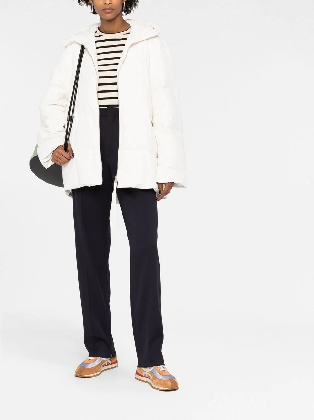 padded zip-up hooded jacket - 2