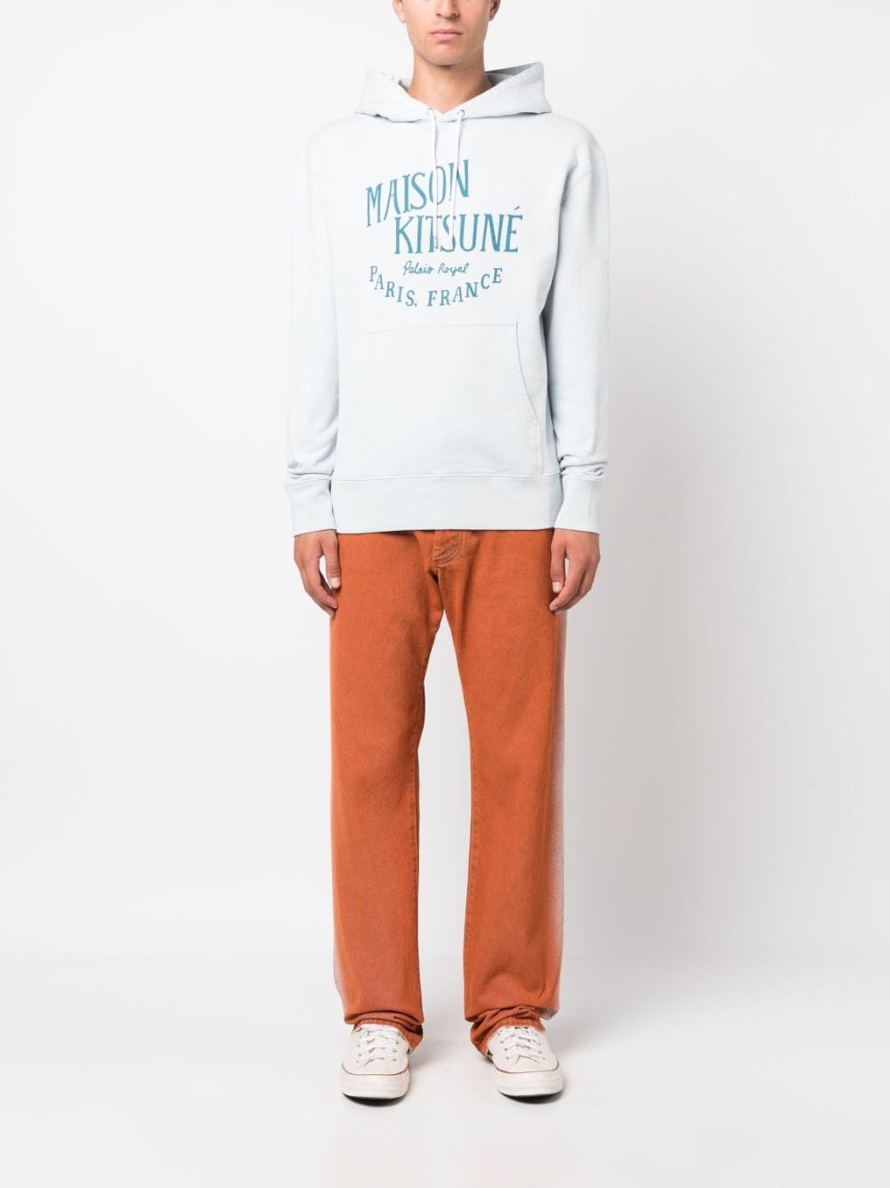 logo-print cotton hoodie - 2