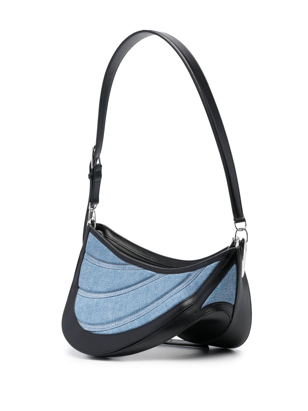medium Spiral Curve 01 denim crossbody bag - 3