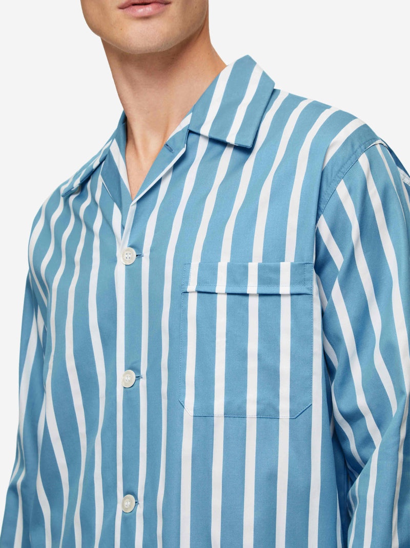 Men's Classic Fit Pyjamas Royal 219 Cotton Blue - 2