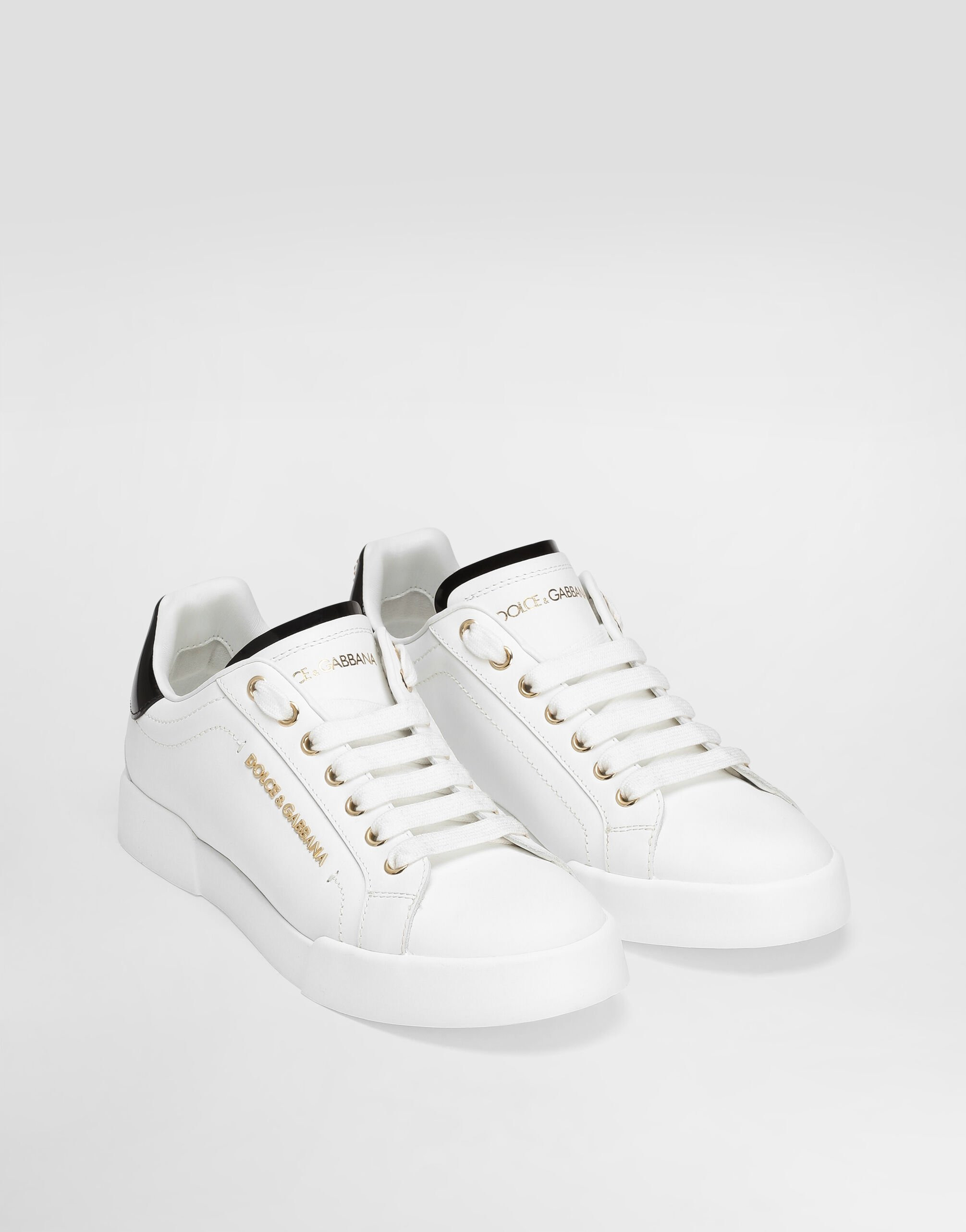 Calfskin nappa Portofino sneakers with lettering - 2