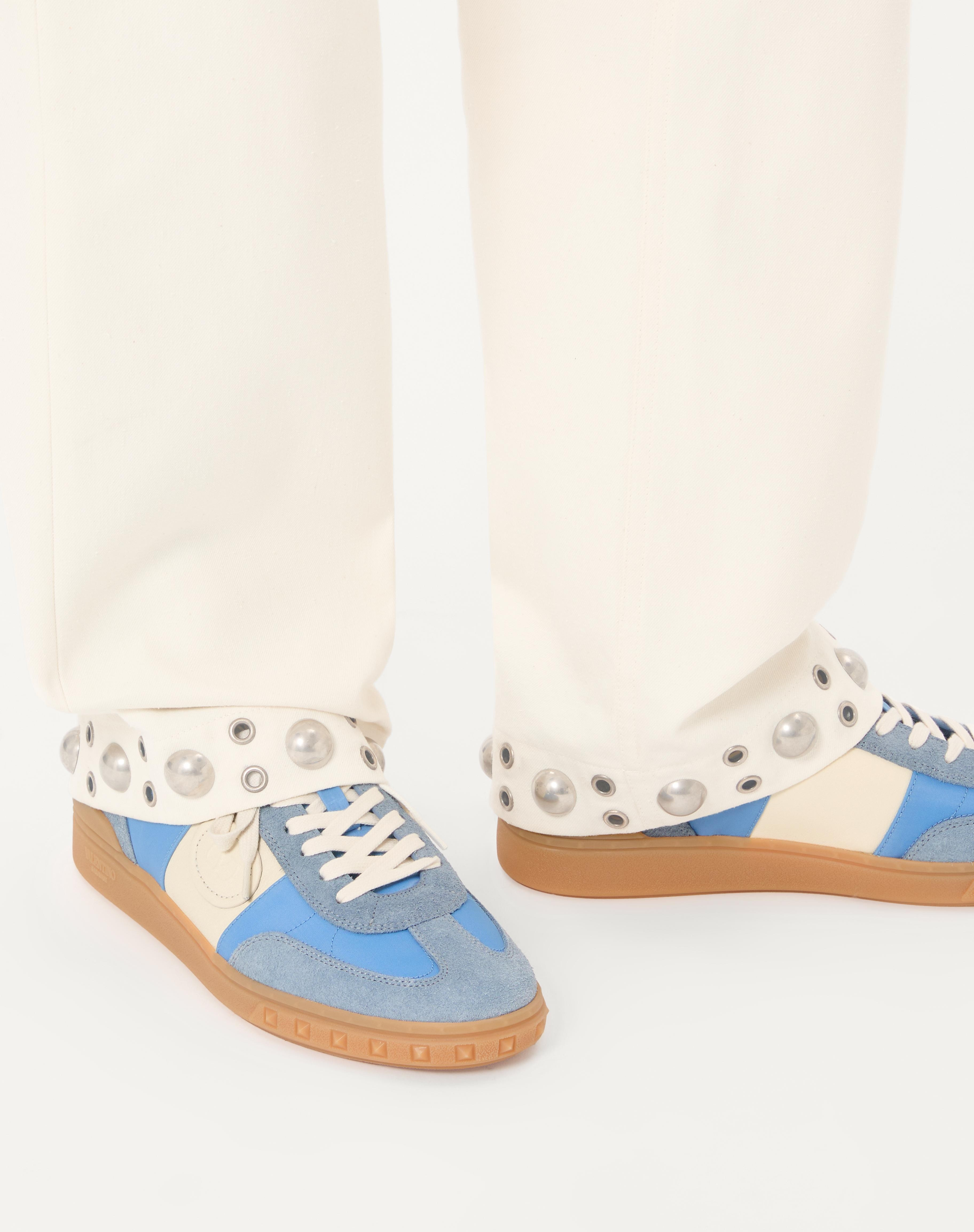 UPVILLAGE LOW TOP SNEAKER IN CRUST LEATHER AND NYLON - 2